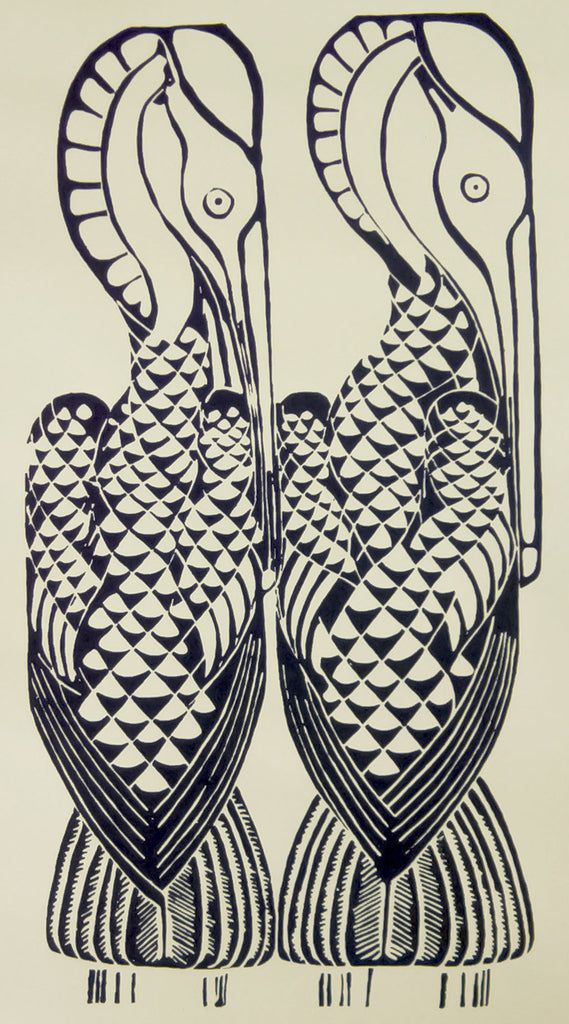 Pelicans on a Post  Illustrations freelancer