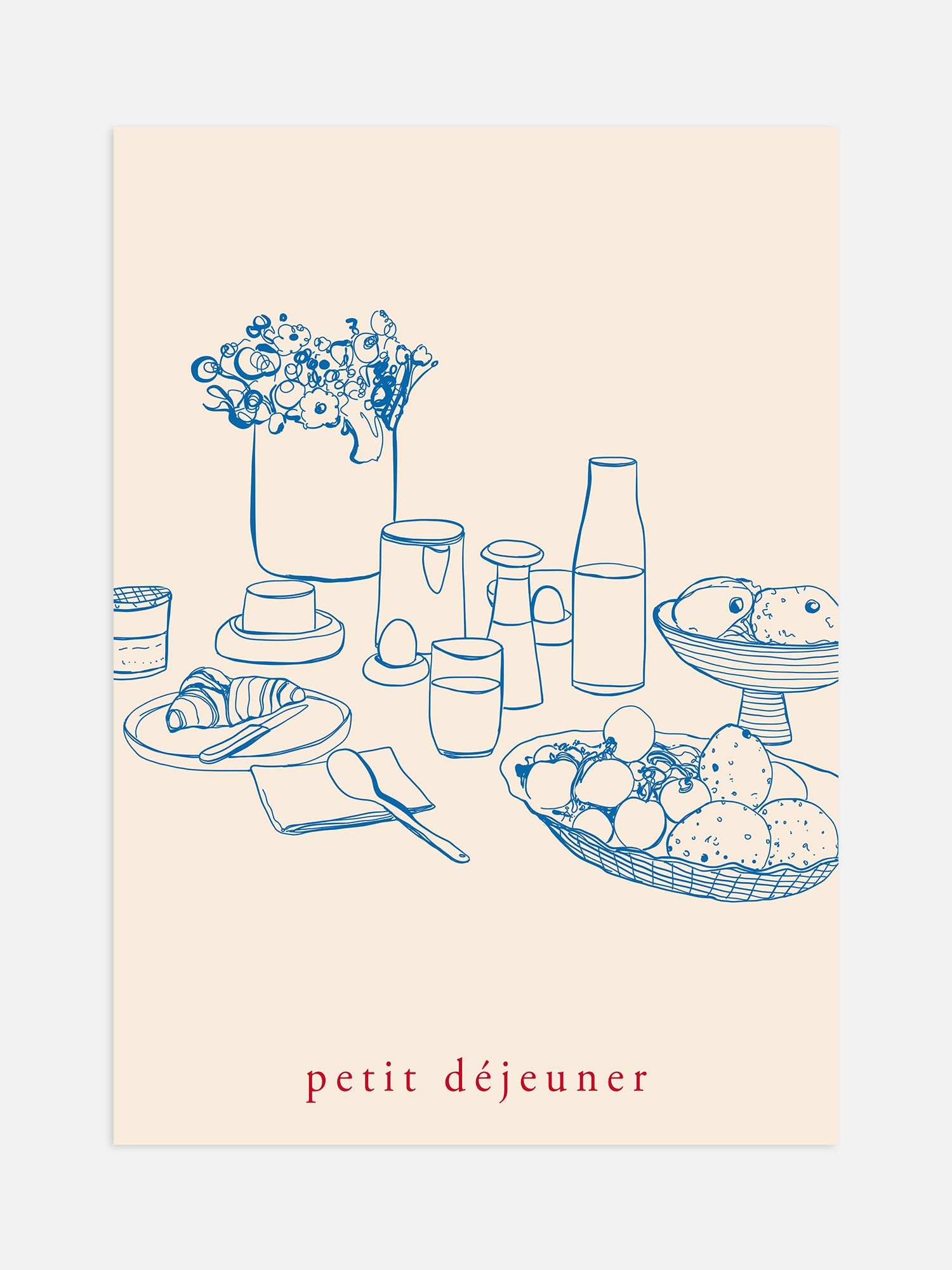 Petit Déjeuner Poster – A2  Illustrations freelancer