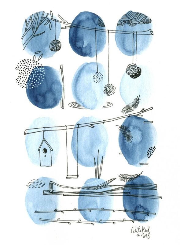 suspendues – les chosettes  Illustrations freelancer