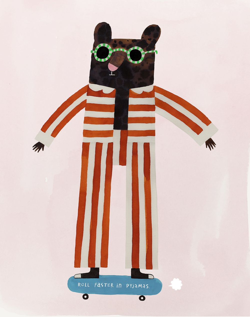 Roll faster in pyjamas • Aniek Bartels  Illustrations freelancer