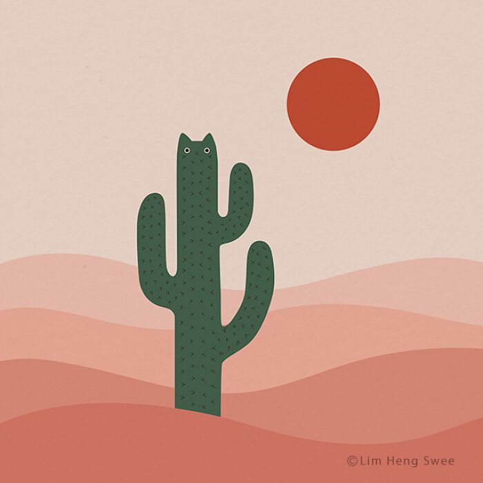 I Created 100 Illustrations To Prove That This Is The Land Of Cats. (40 Pics)  Illustrations freelancer