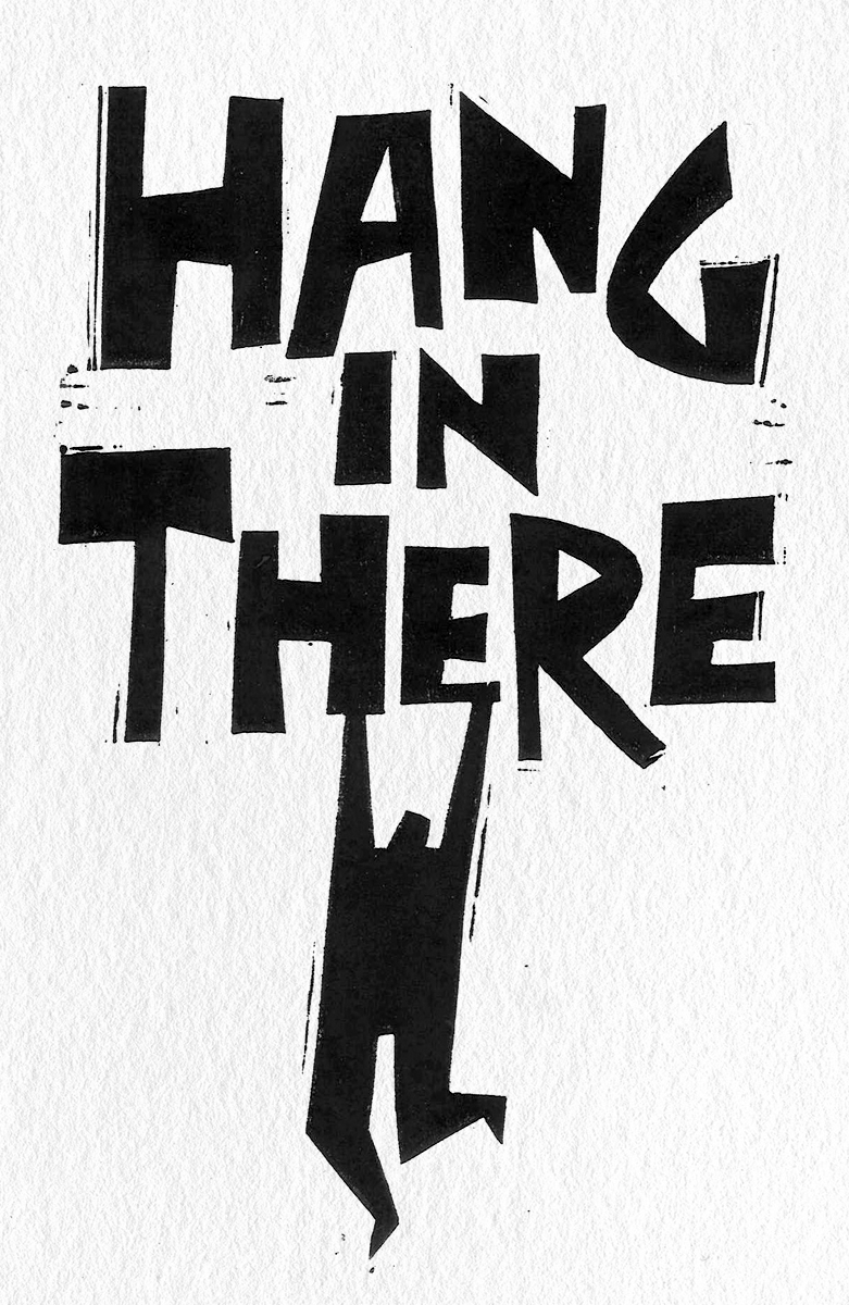 Hang in there! by Yoshiyuki Yagi in Beautiful Typography & Hand Lettering Works ~ YDJ Blog  Illustrations freelancer