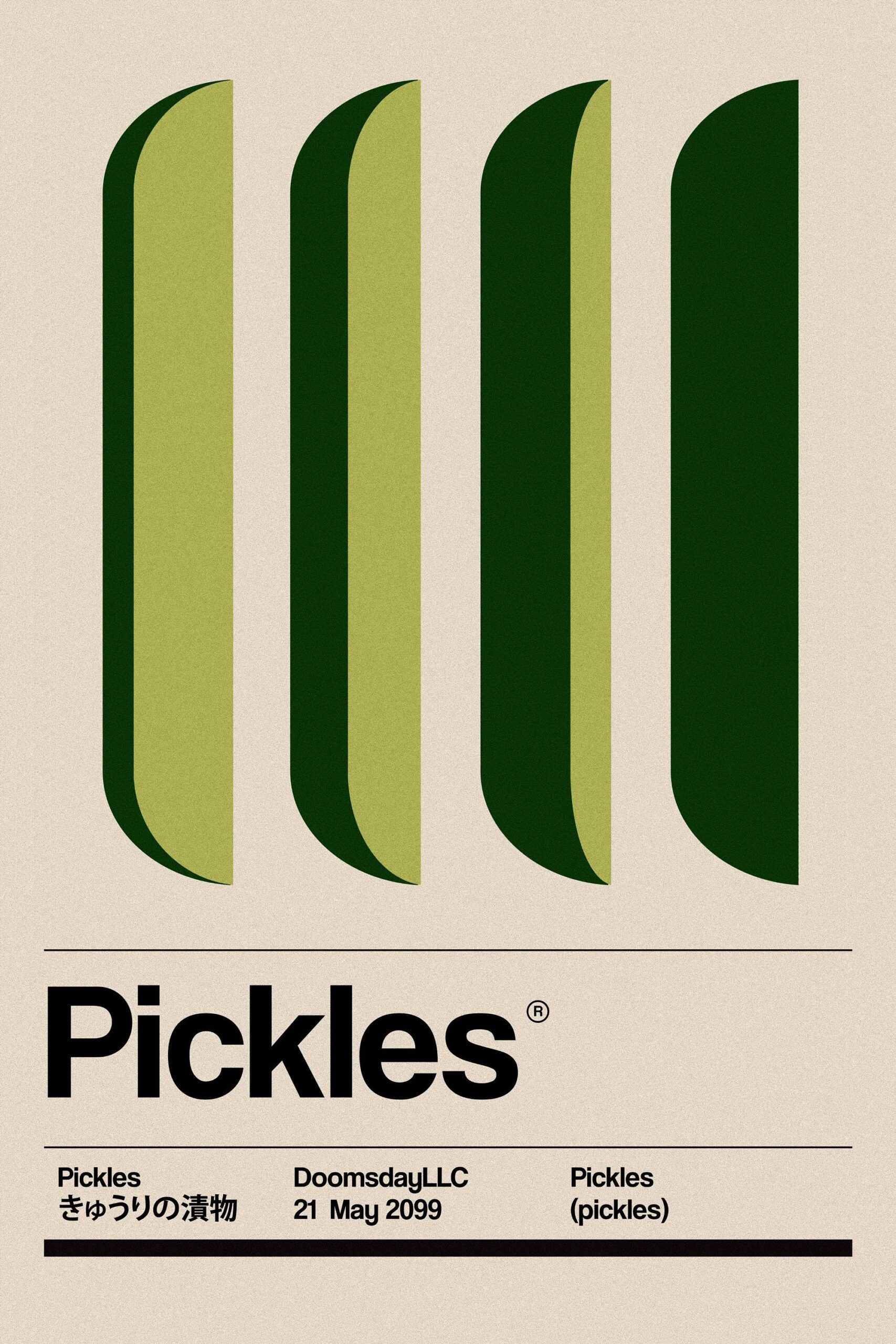 Pickles – Minimalist Food Art  Illustrations freelancer