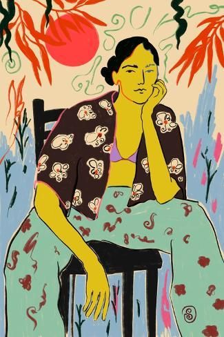 Giclee Print: Sun and Waves by Sandra Poliakov : 18x12in  Illustrations freelancer